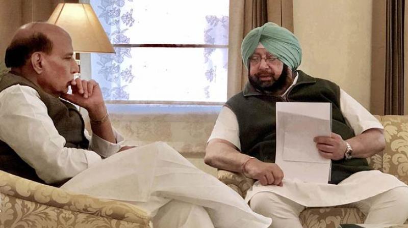 Rajnath talks with Punjab Chief Minister, says take strong action Rajnath talks with Punjab Chief Minister, says take strong action