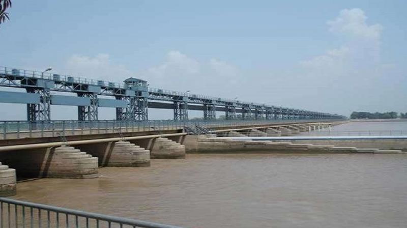 Starting the work of changing the gates to stop the water from the Sutlej to Pak