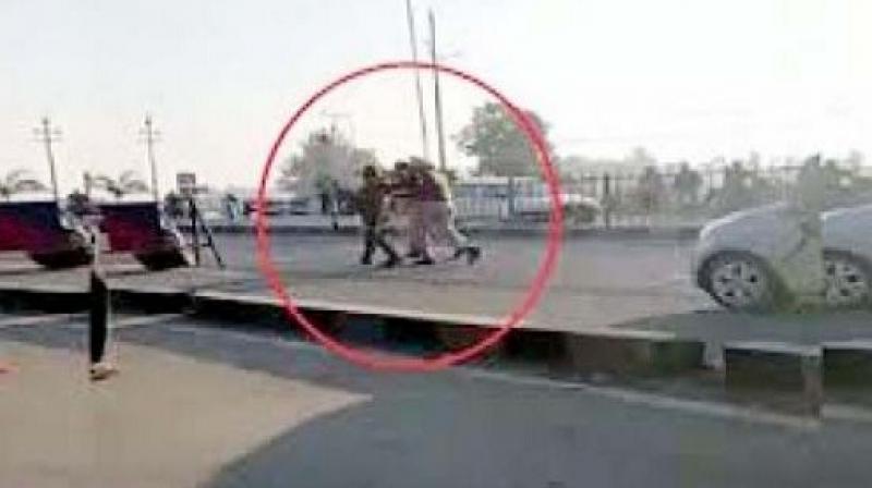 Police caught four suspects Police caught four suspects