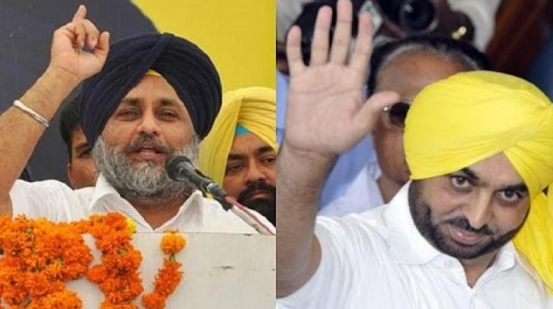 Bhagwant Maan targeted to Sukhbir Bhagwant Maan targeted to Sukhbir