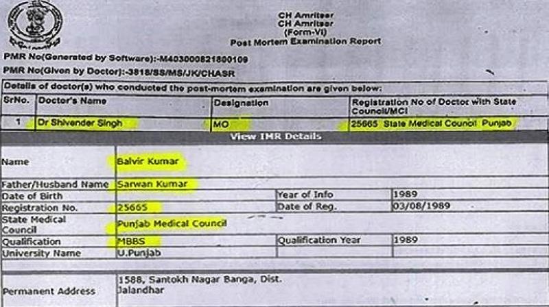 Same MBBS registration no. of two doctors