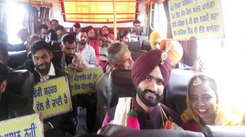 Govt. bus become NRI brides dolly Govt. bus become NRI brides dolly