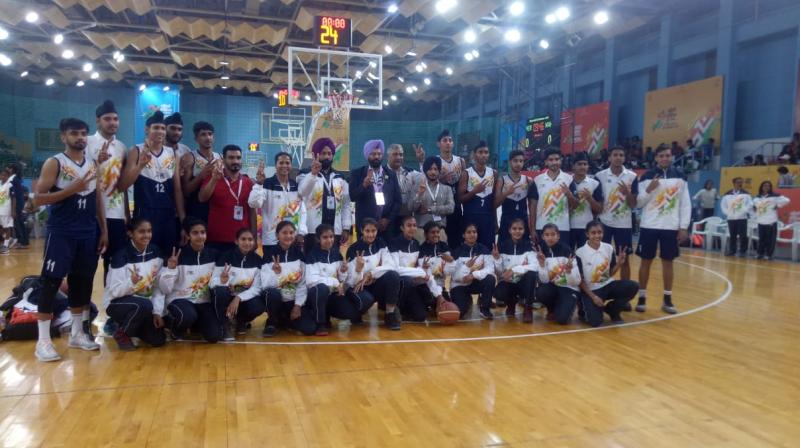 Boys and girls both won gold medal in Basketball Under-17 Boys and girls both won gold medal in Basketball Under-17