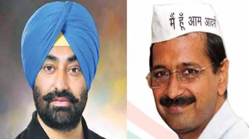 Sukhpal Khaira and Kejriwal