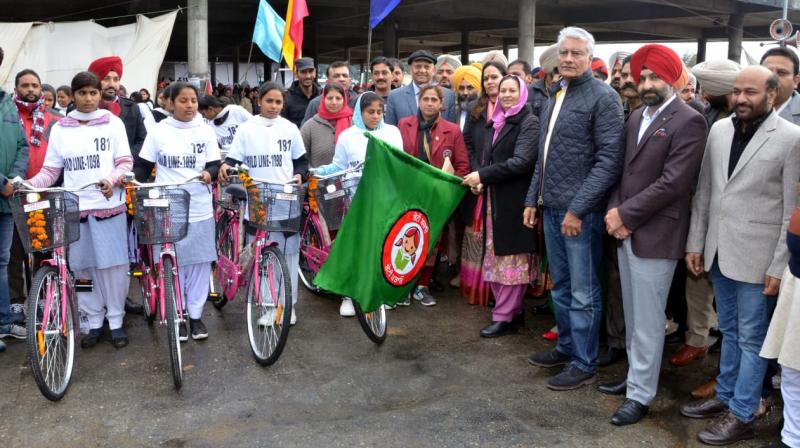 Cycles distributed to 65 women Cycles distributed to 65 women