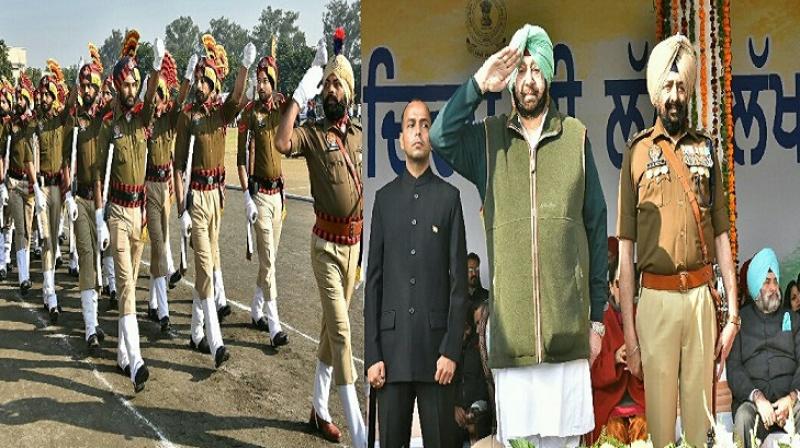 Punjab CM hoisting tricolour during 70th Republic Day