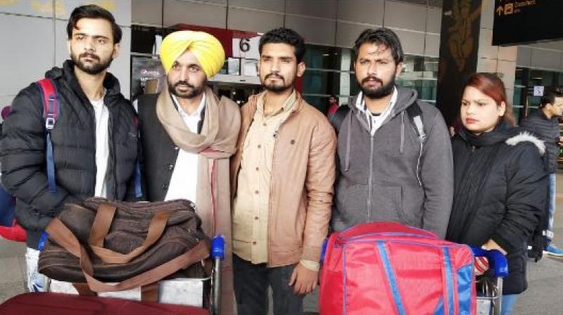 Punjab Youth return India from Armenia Punjab Youth return India from Armenia