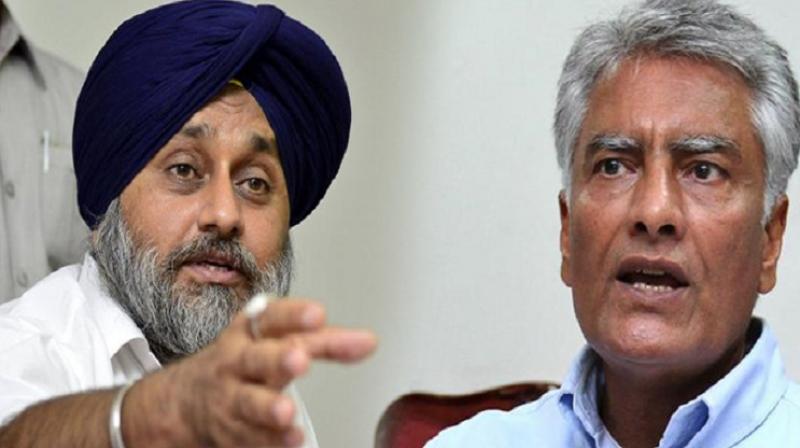 Sukhbir badal with Sunil Jakhar Sukhbir badal with Sunil Jakhar