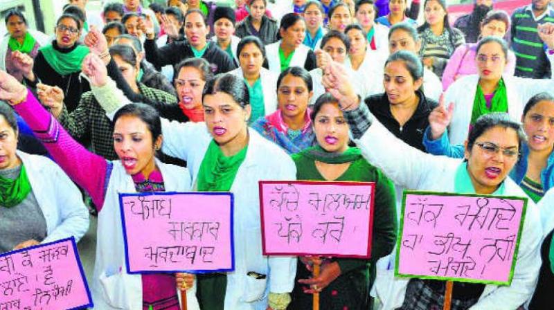 Nurse protest