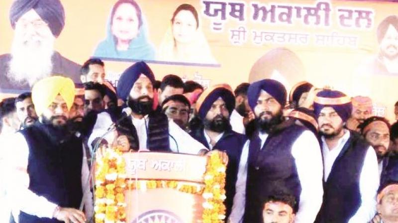 Bikram Singh Majithia in rally Bikram Singh Majithia in rally