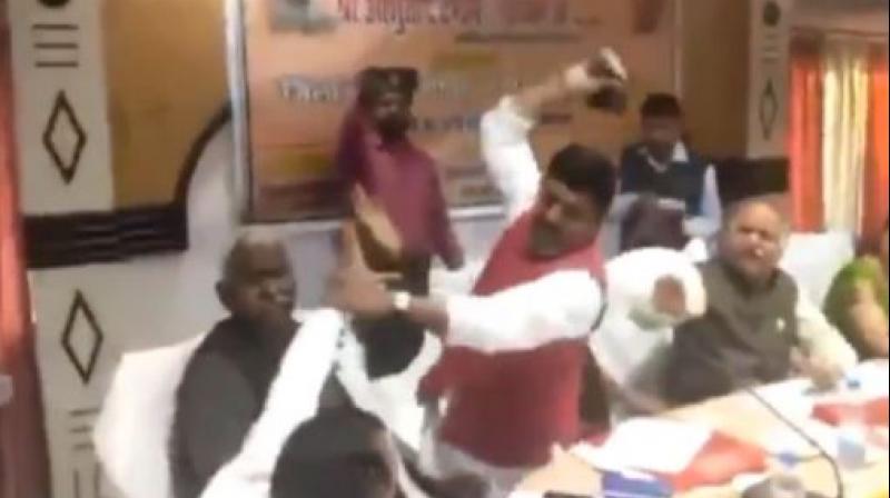 BJP MP beat BJP MLA