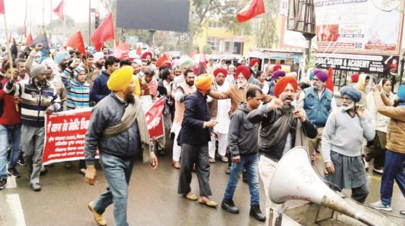 Employees protest Employees protest
