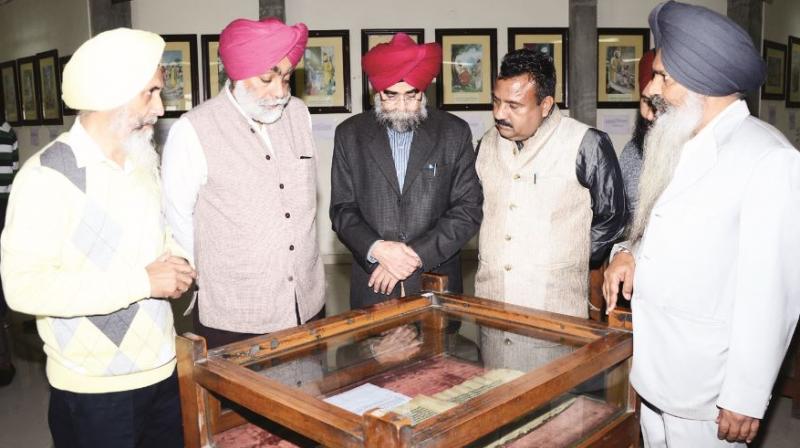 Exhibition of Guru Nanak Dev Ji manuscripts Exhibition of Guru Nanak Dev Ji manuscripts