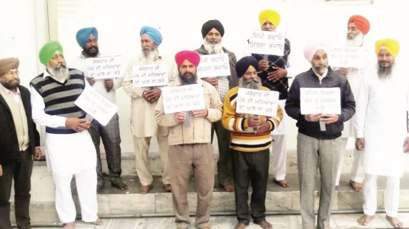 Protest at Akal Takht Sahib Protest at Akal Takht Sahib
