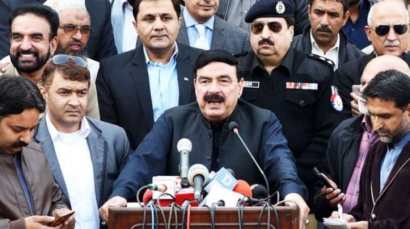 Pakistan's central railway minister Sheikh Rashid Ahmad Pakistan's central railway minister Sheikh Rashid Ahmad