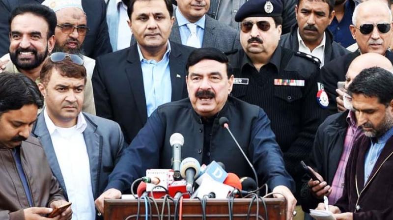 Pakistan's central railway minister Sheikh Rashid Ahmad