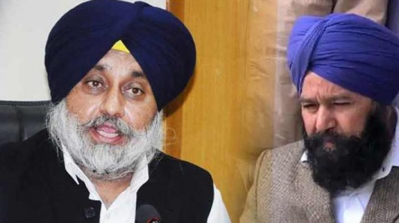Sukhbir badal with Sher Singh ghubaya Sukhbir badal with Sher Singh ghubaya