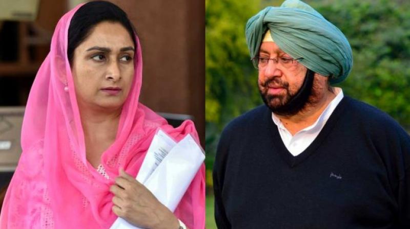 Harsimrat Kaur Badal and Captain Amrinder Singh 