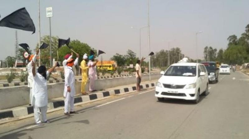 Harsimrat Kaur Badal's opposed during rally