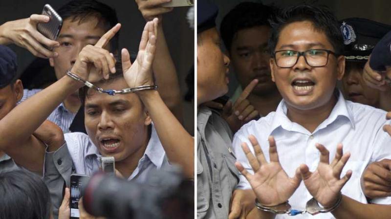 2 journalists released in Myanmar jail