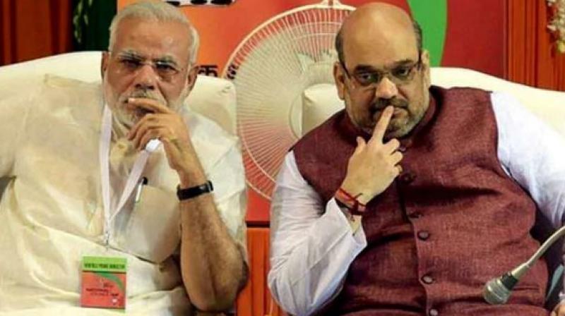 Modi with Amit Shah Modi with Amit Shah