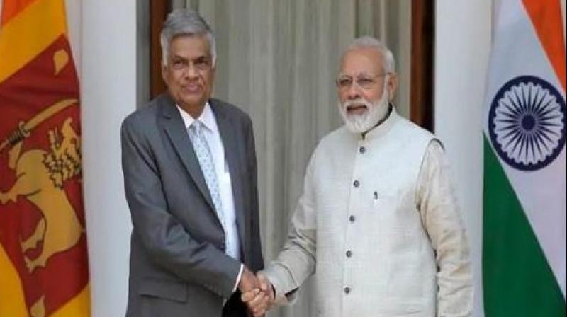 Sri Lanka PM with Narendra Modi 