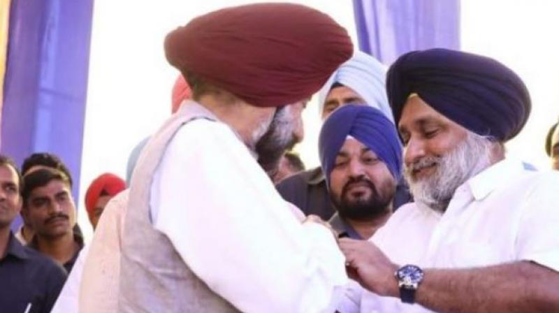 Jagmeet Brar with Sukhbir Badal Jagmeet Brar with Sukhbir Badal