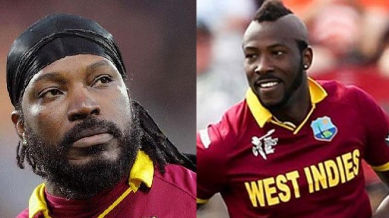 Chris Gayle and Andre Russel 