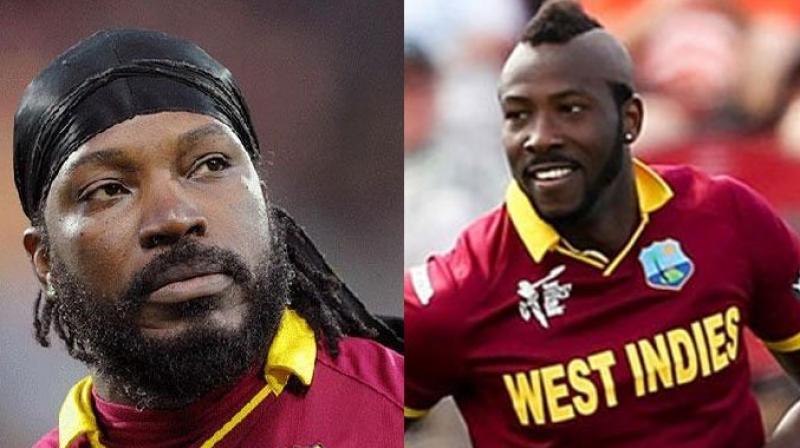 Chris Gayle and Andre Russel Chris Gayle and Andre Russel
