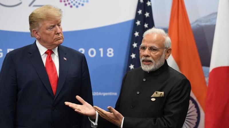 Trump with Modi Trump with Modi