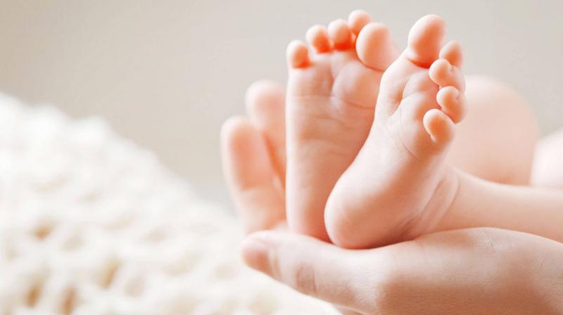 New Born Baby on Road New Born Baby on Road