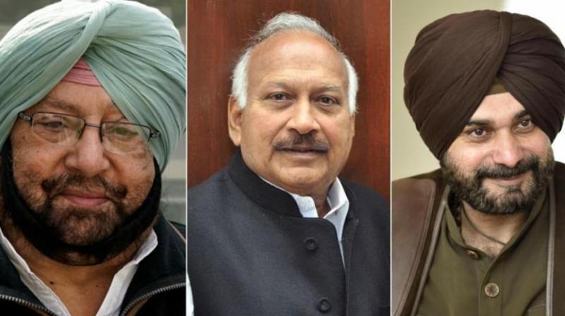 Captain, Brahm Mohindra and Navjot Sidhu Captain, Brahm Mohindra and Navjot Sidhu