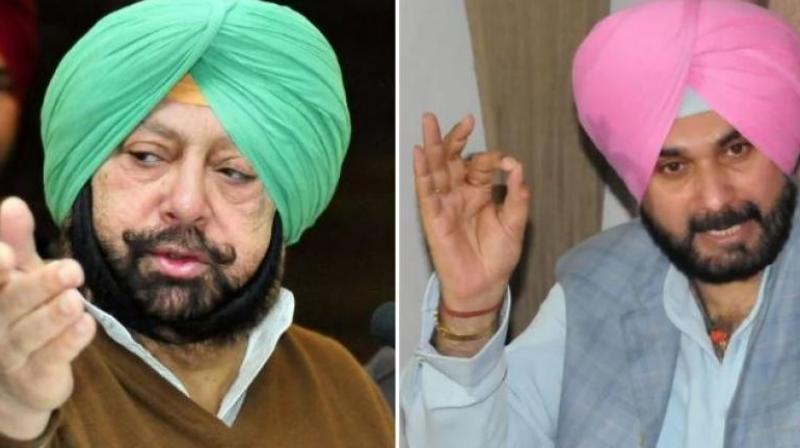 Captain Amrinder and Sidhu 