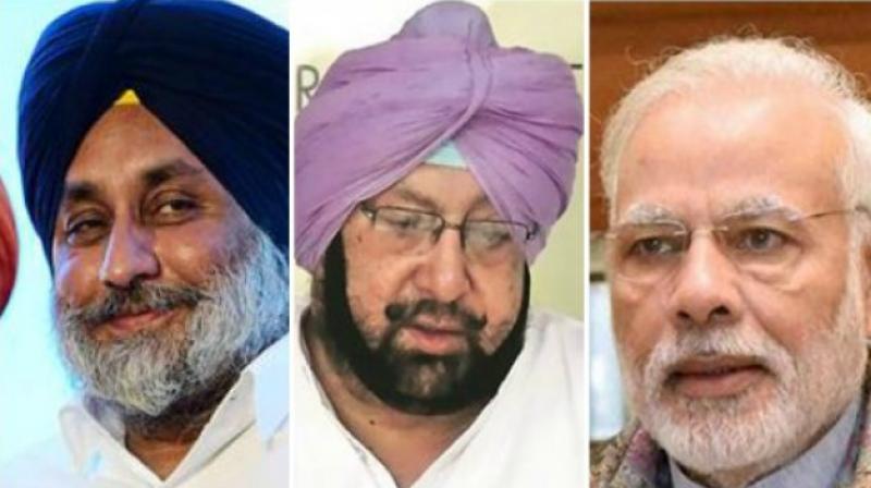 Sukhbir, Captain, and Modi Sukhbir, Captain, and Modi