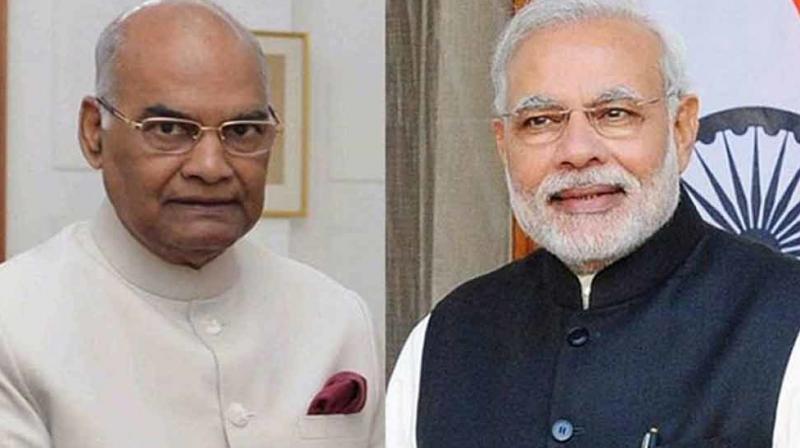 Ramnath kovind with Modi 