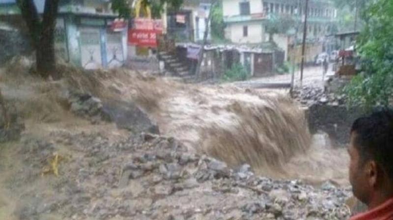 Rainfall flood landslide Uttarkashi Bageshwar Chamoli Tehri