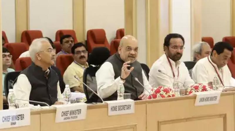 Amit shah holds an inter state council meeting on anti maoist operations