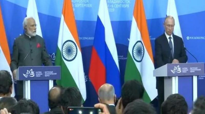 Pm Modi with Russia President Putin Pm Modi with Russia President Putin