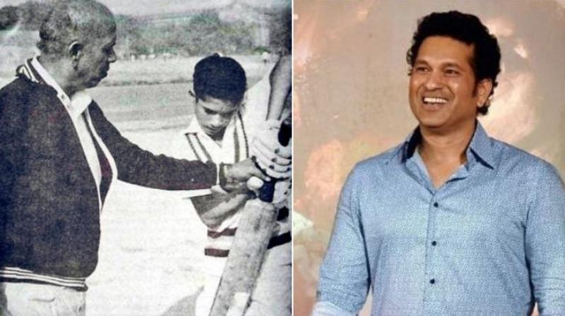 Sachin Tendulkar with Coach 