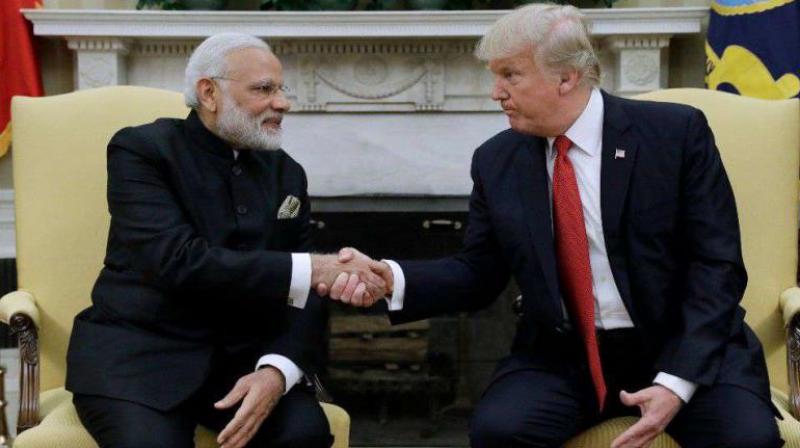 Modi with Trump Modi with Trump