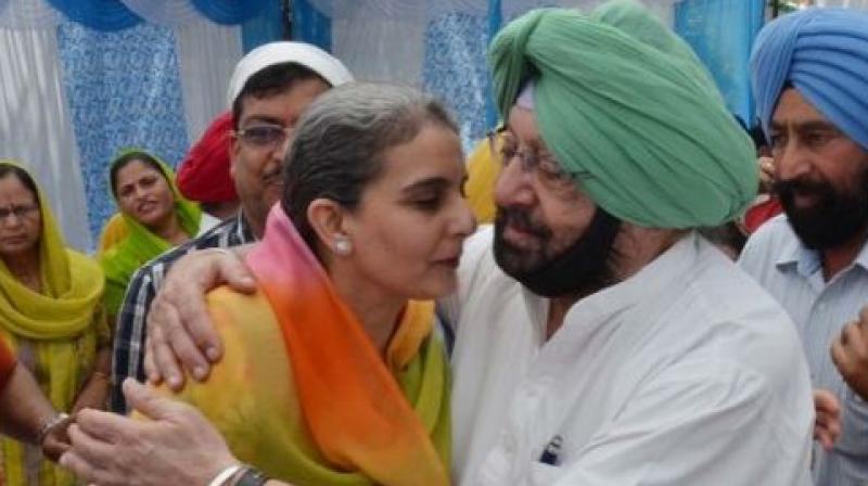 Captain with Daughter jai Inder Captain with Daughter jai Inder