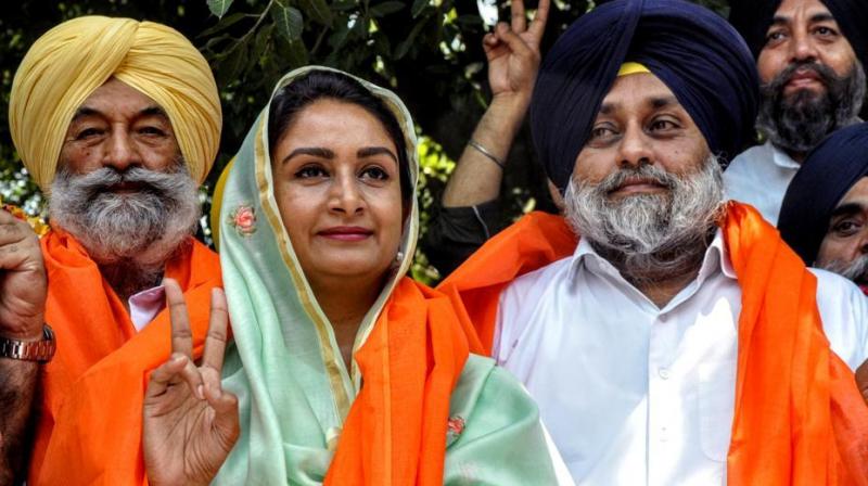 Harsimrat Kaur Badal with Sukhbir Badal Harsimrat Kaur Badal with Sukhbir Badal