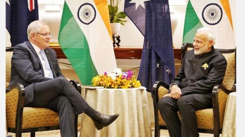 Scott Morrison and Narendra Modi Scott Morrison and Narendra Modi