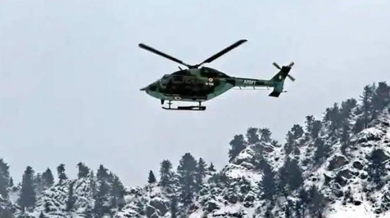 Emergency landing of Lt. Gen. Ranbir Singh's helicopter Emergency landing of Lt. Gen. Ranbir Singh's helicopter