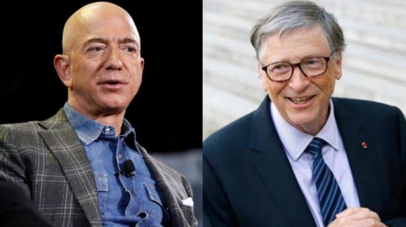 Jeff Bezosh and Bill Gates Jeff Bezosh and Bill Gates