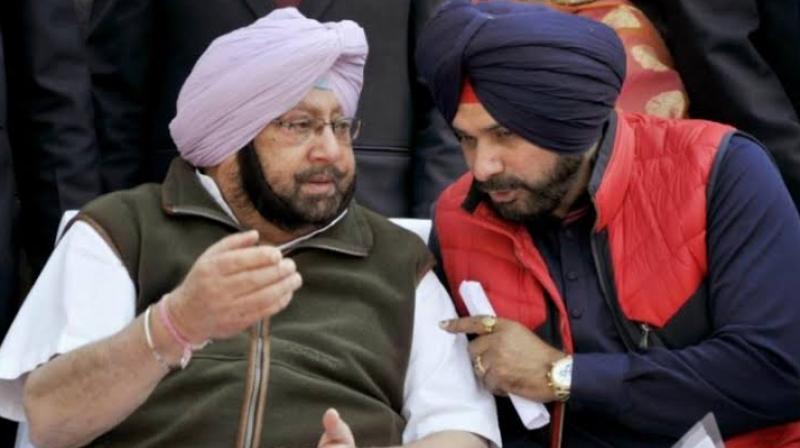 Captain with Navjot Sidhu