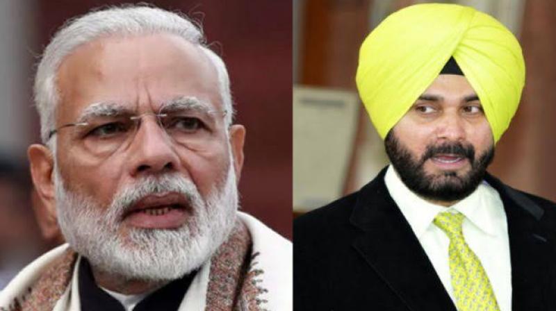 Navjot sidhu and Pm Modi Navjot sidhu and Pm Modi