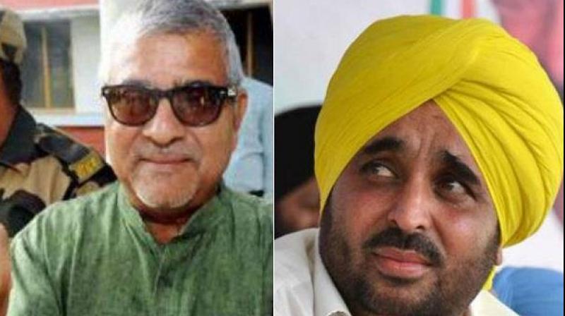 Dharamvir Gandhi with Bhagwant maan Dharamvir Gandhi with Bhagwant maan