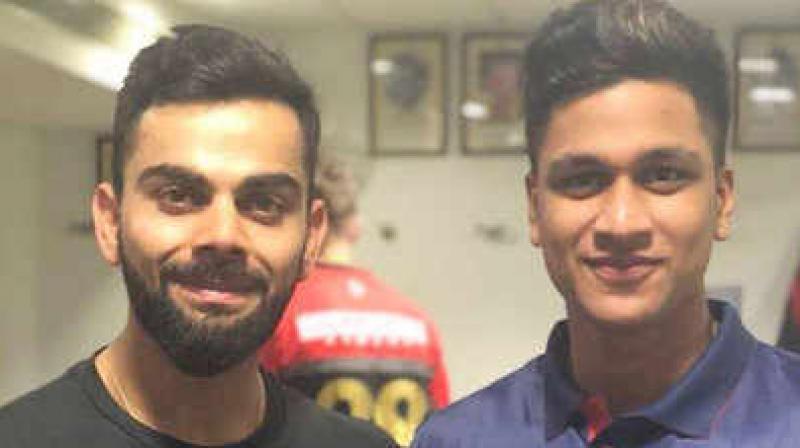 Virat kohli with Kalra