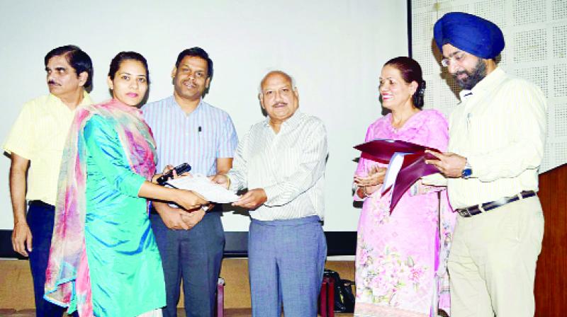 Health Minister Brahm Mohindra gives appointment letter to girl Health Minister Brahm Mohindra gives appointment letter to girl